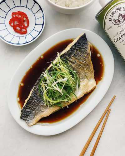 Crispy Skin Branzino With Soy And Ginger
