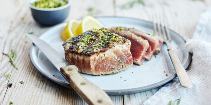 Herb and Garlic Grilled Tuna Steaks