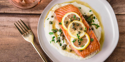 King Salmon with Lemon Capers