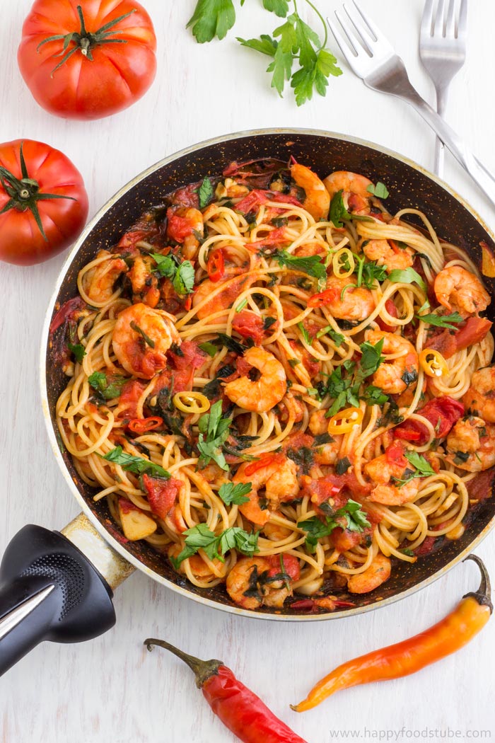 Spicy Shrimp Spaghetti – KnowSeafood
