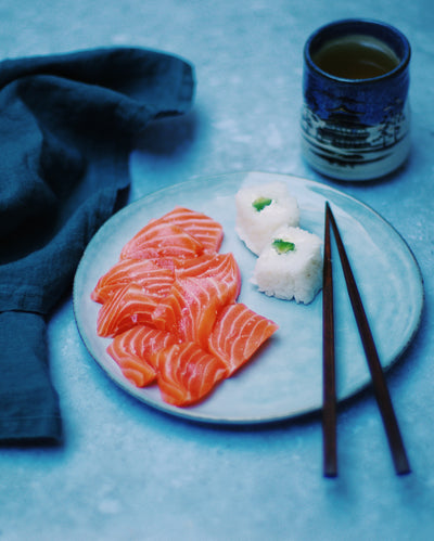Simple Salmon Sashimi with Soy Dressing