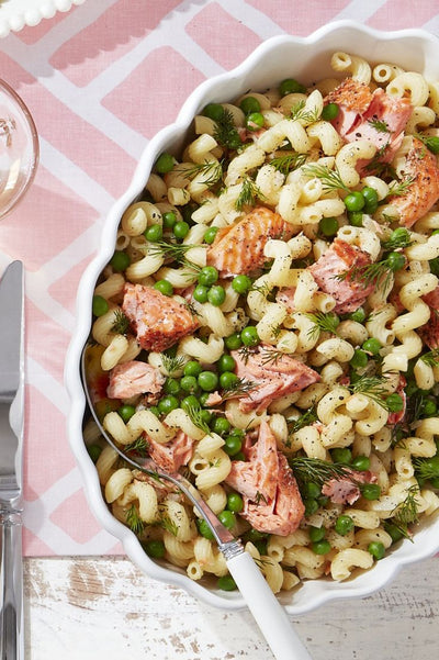 Spring Pasta with Salmon, Peas, and Dill