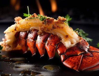 One cooked jumbo lobster tail
