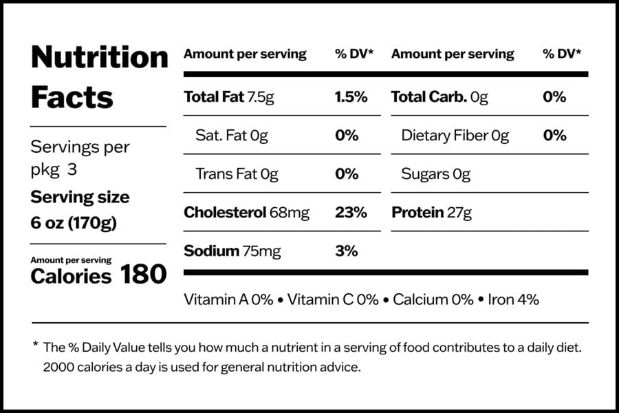 yellowfin tuna poke nutrition info