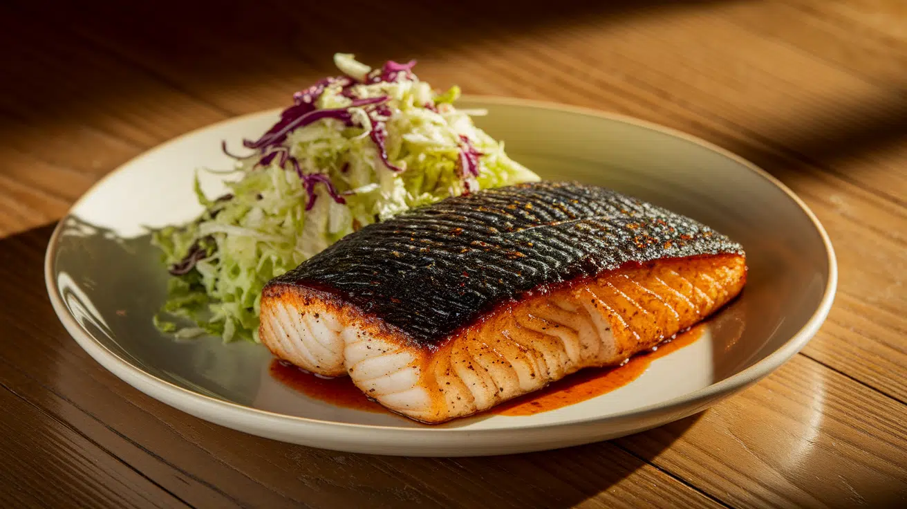 Blackened Mahi-Mahi with Cabbage Slaw