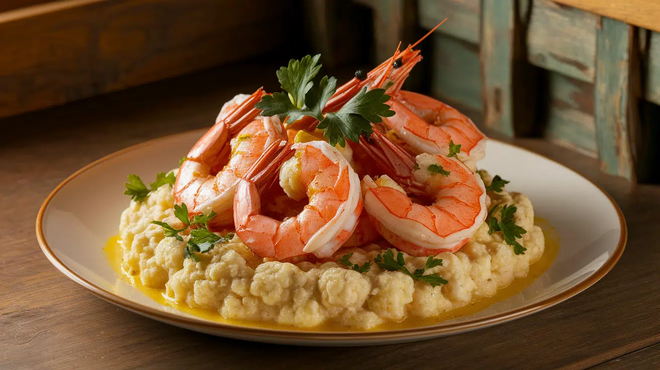 Cajun Shrimp with Cauliflower Grits