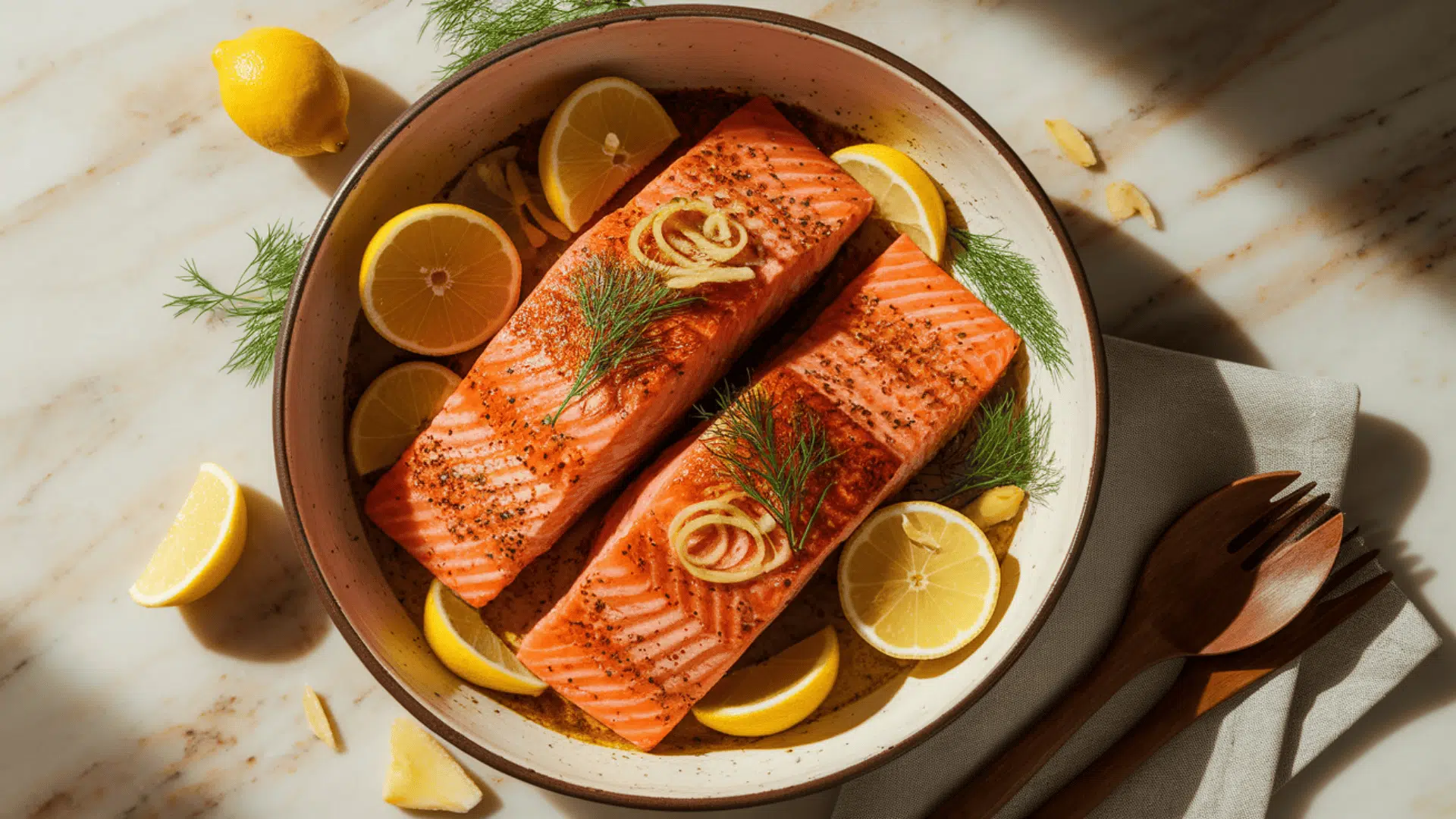 Oven-Baked Lemon Ginger Salmon