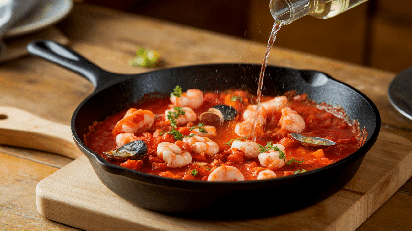 Add Tomatoes and White Wine