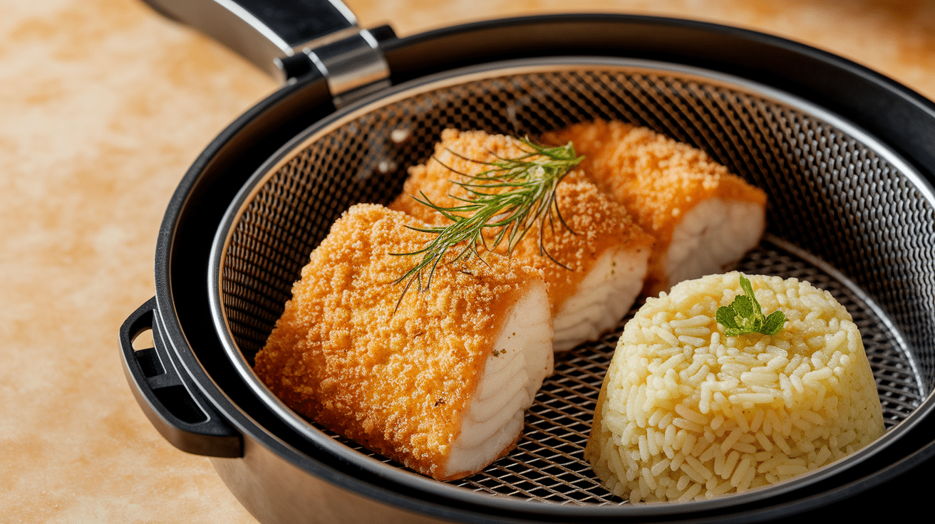 Air Fryer Parmesan Crusted Halibut