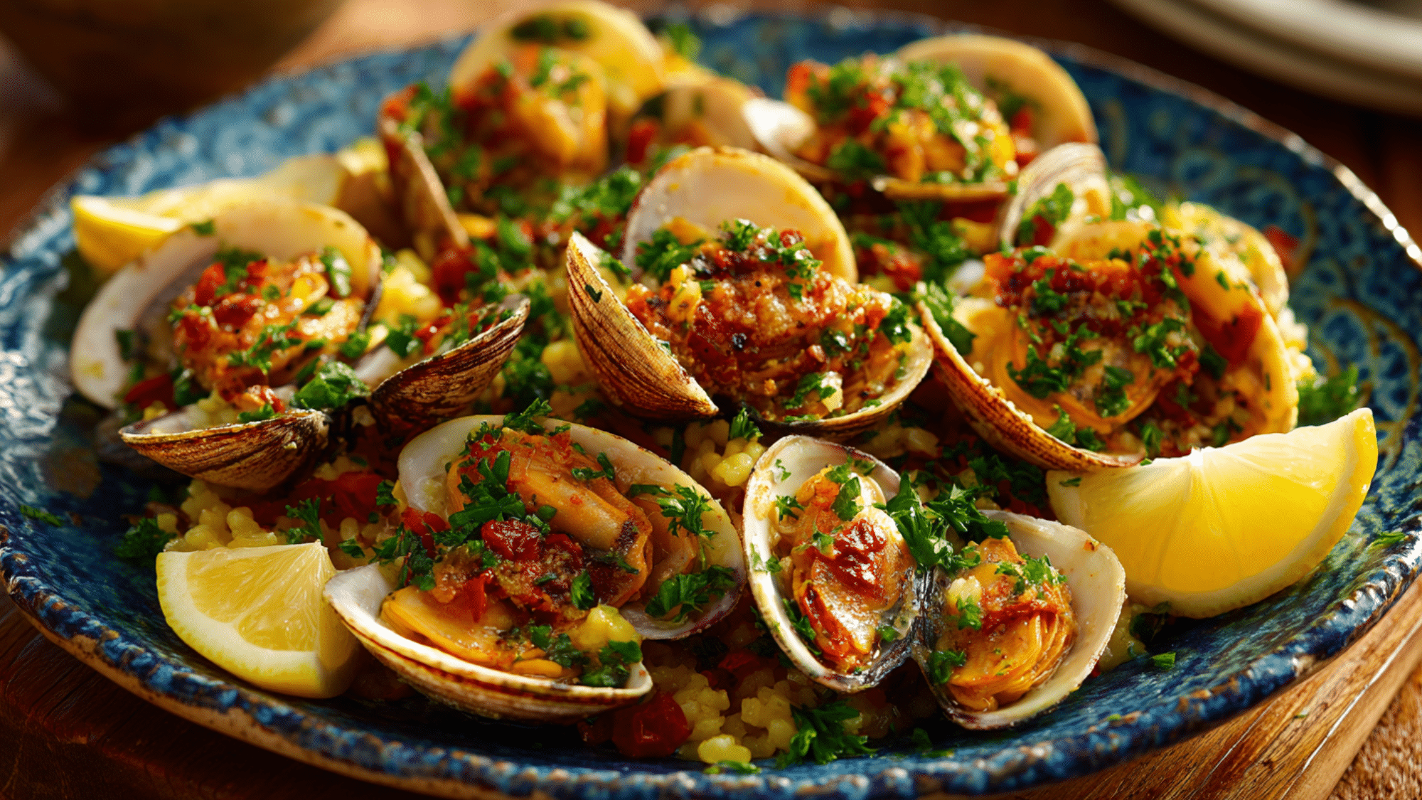 Beer-Braised Cockles & Paella-Style Tubs