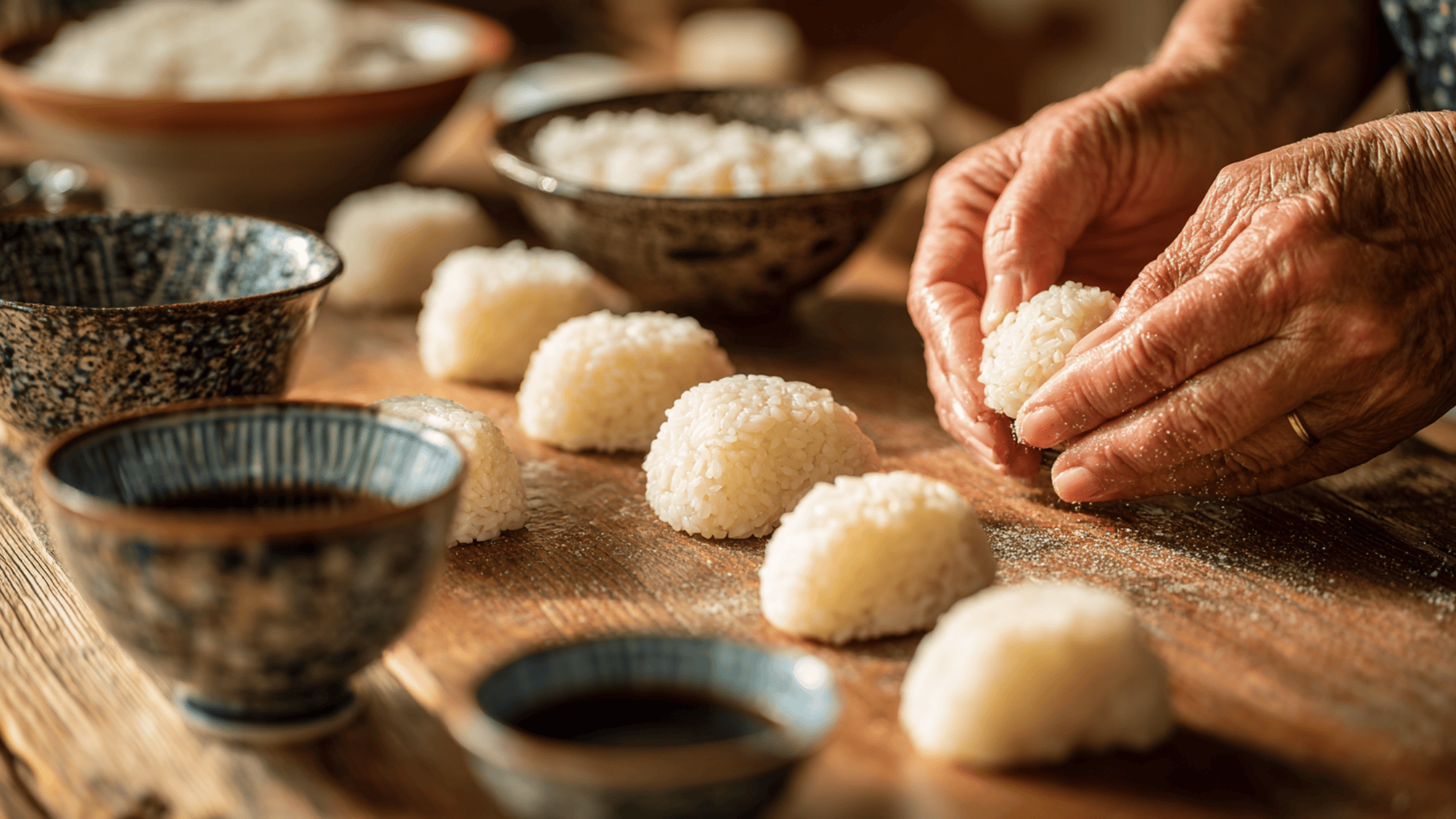 Form the Nigiri Rice Base