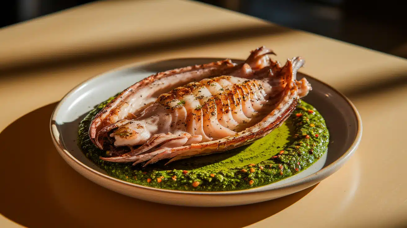 Grilled Cuttlefish with Spicy Chimichurri