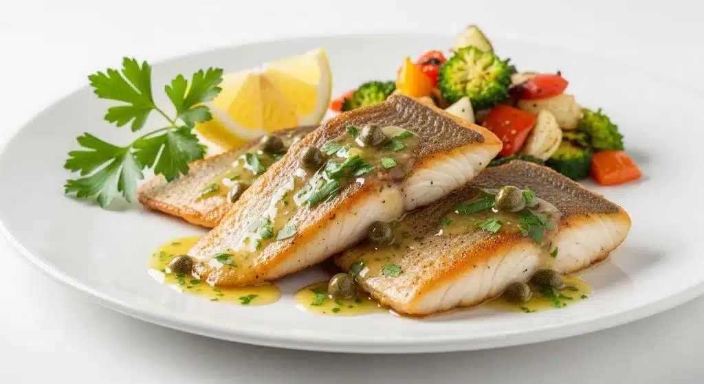Pan-Seared Corvina with Compound Sauces