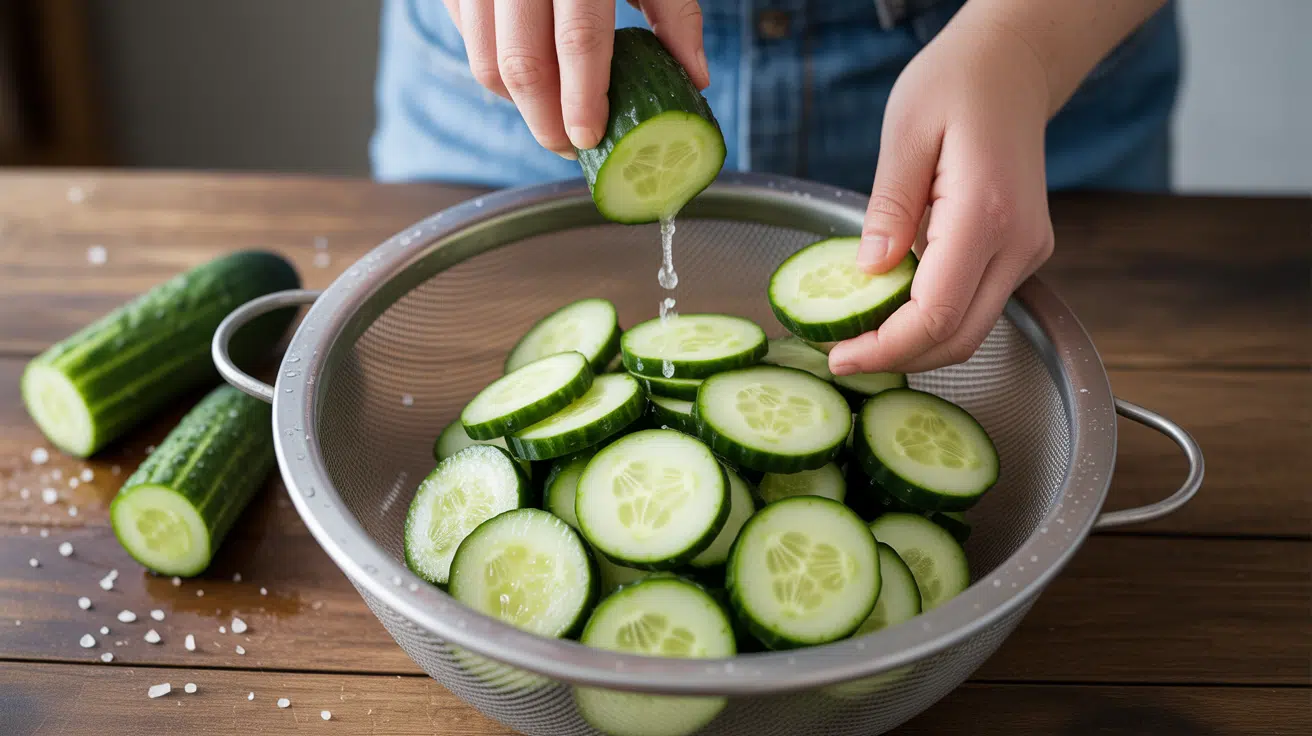Sprinkle with Salt and Let Sit 20–30 Minutes to Release Water