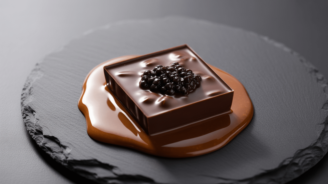 chocolate caviar bites