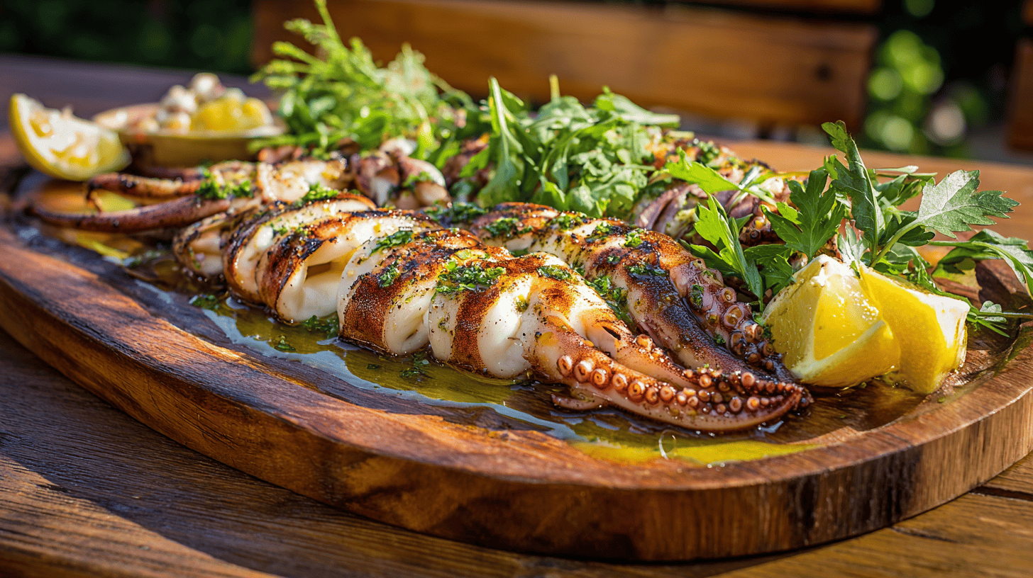 Grilled Calamari with Lemon