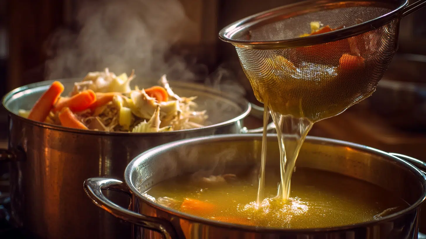 strain out the solids