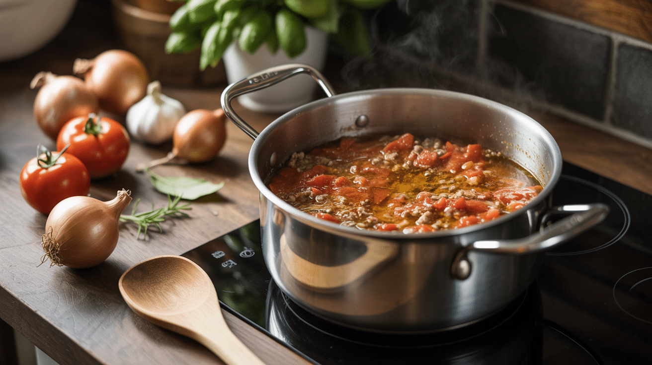 step 1 preparing the ragu