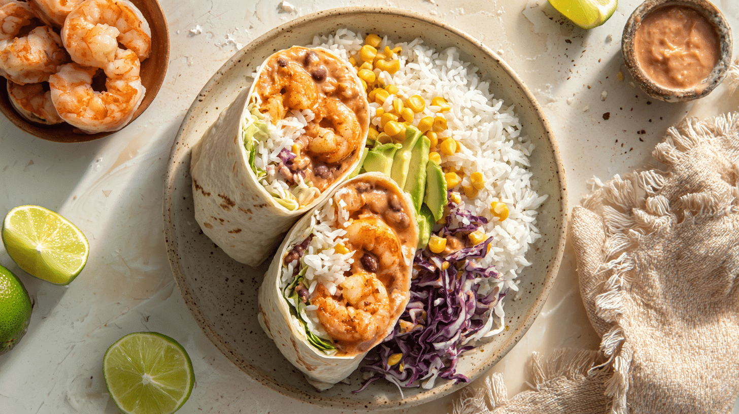 Creamy Chipotle Shrimp Burrito