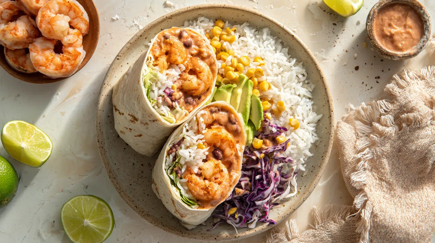 Creamy Chipotle Shrimp Burrito