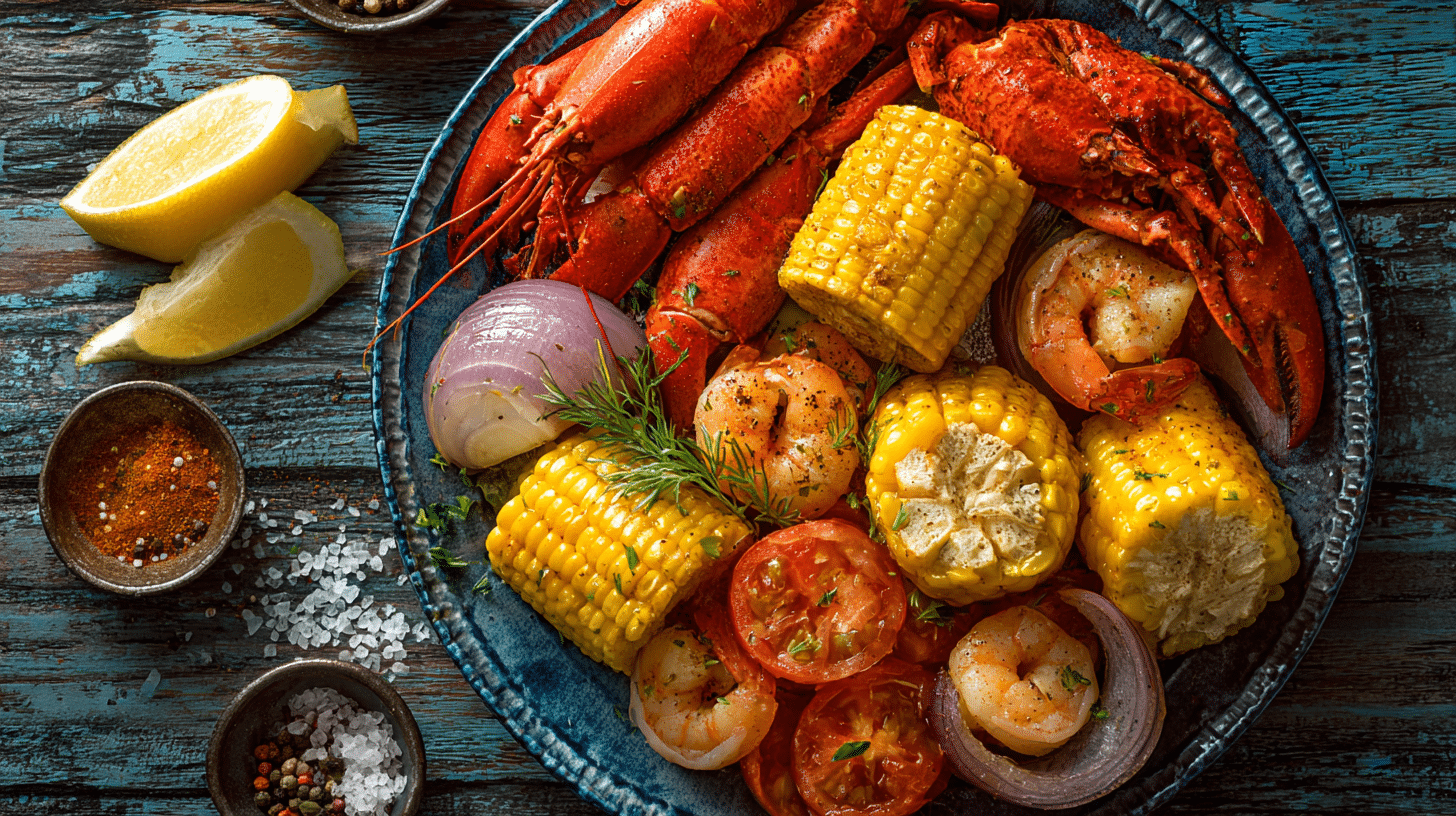 a spicy cajun seafood boil version