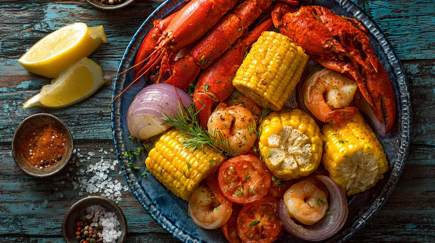 a spicy cajun seafood boil version