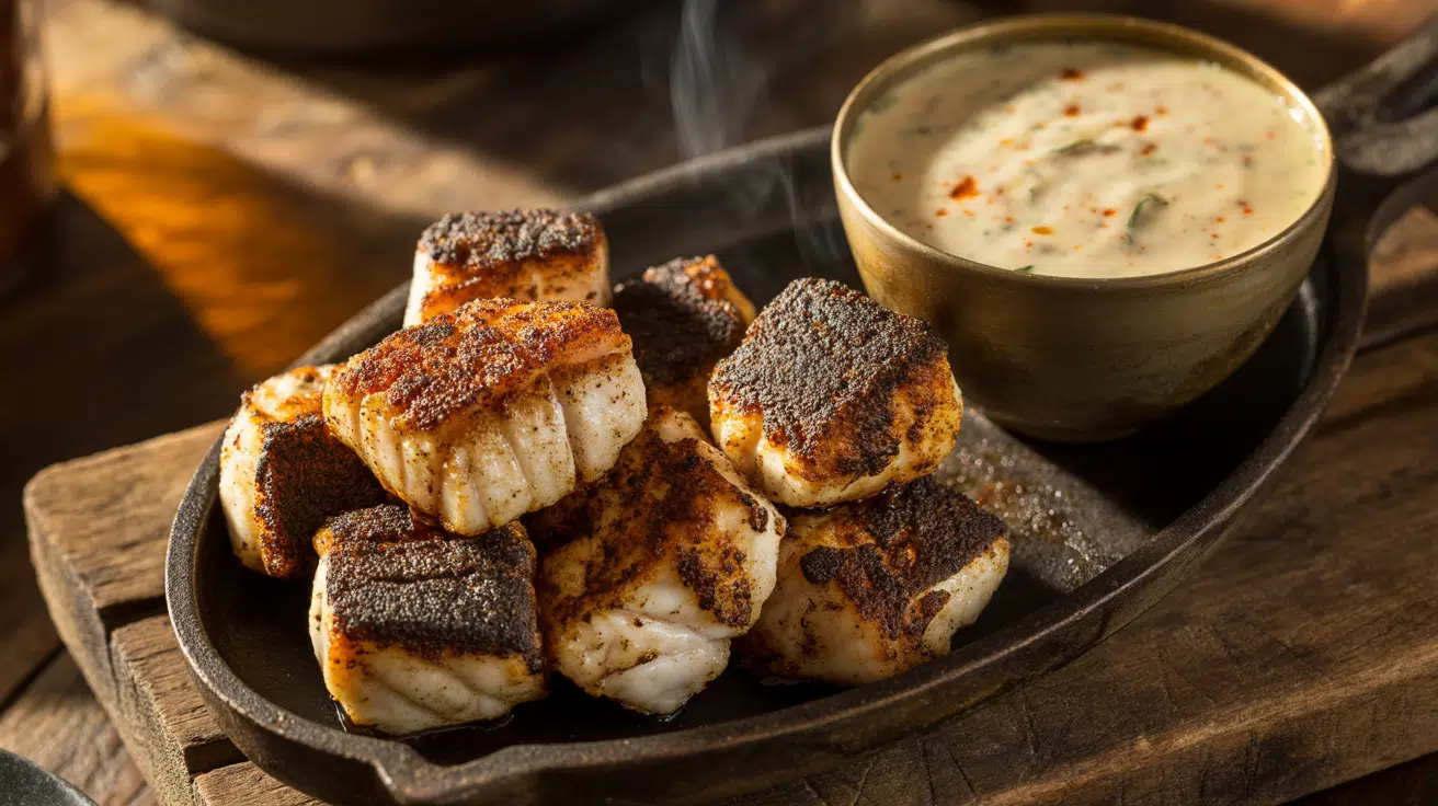 blackened fish bites