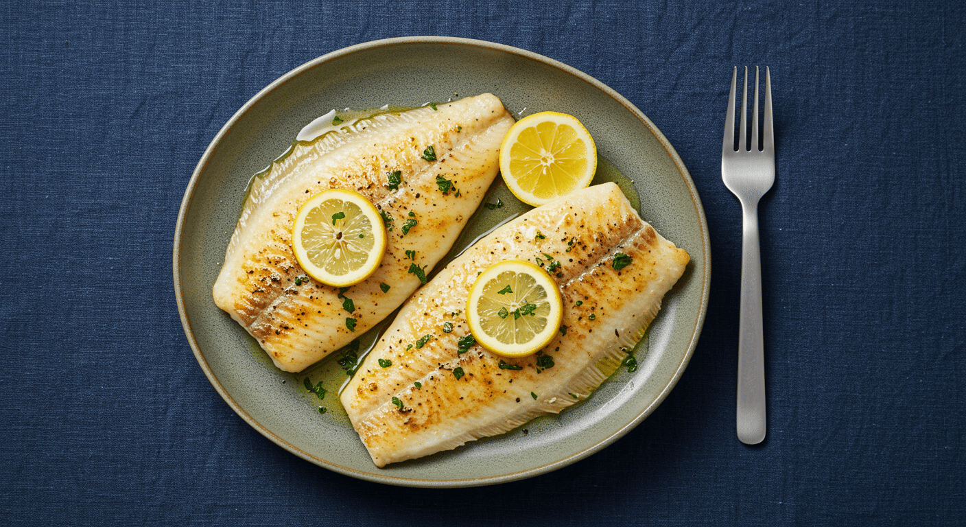 flounder fillets with butter and lemon