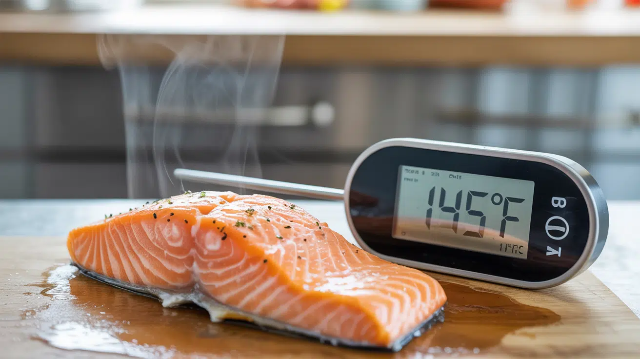 how to determine salmon internal temp
