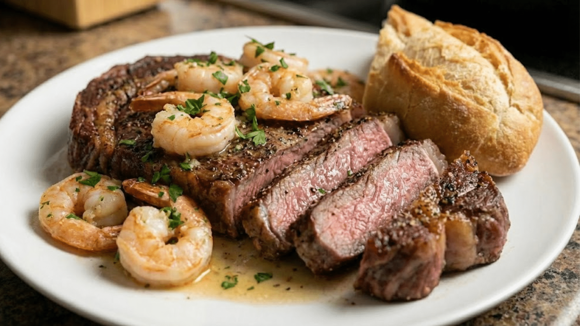 skillet garlic butter steak and shrimp