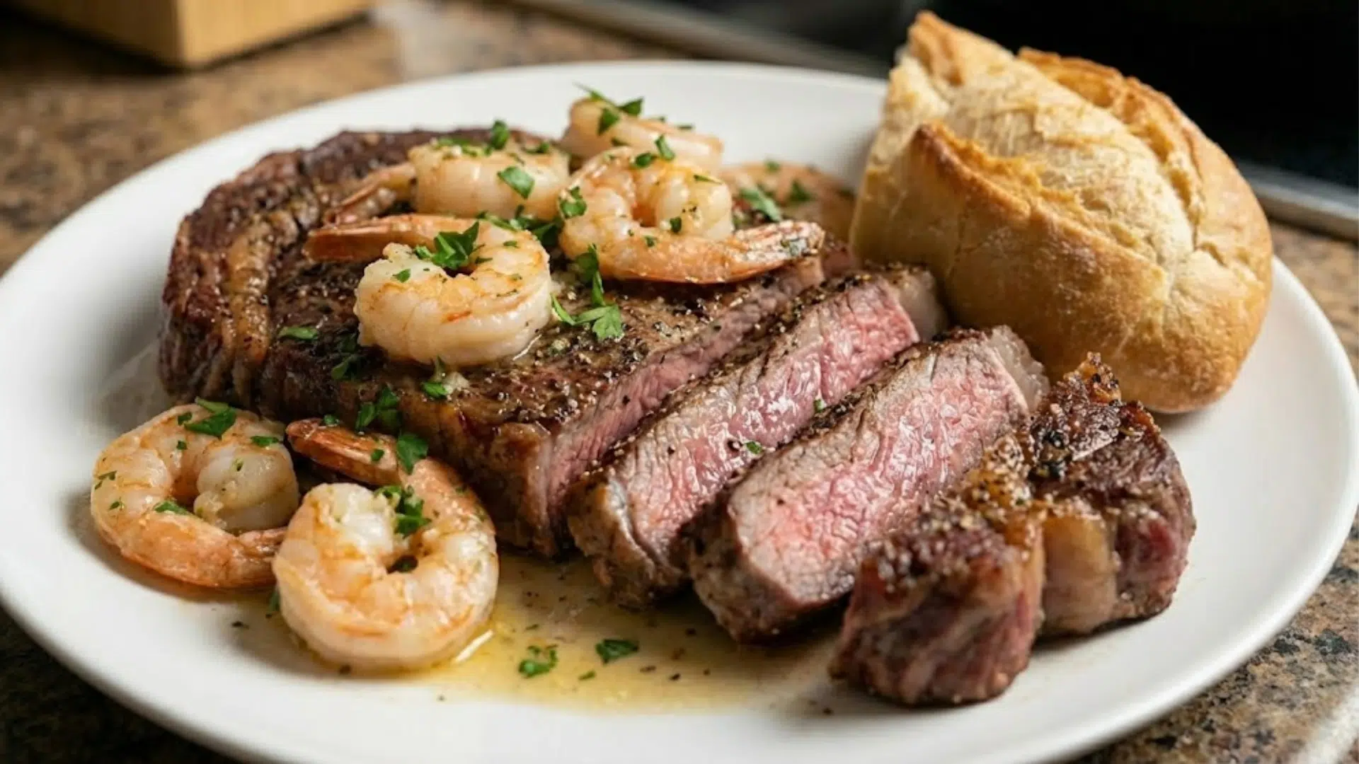 skillet garlic butter steak and shrimp