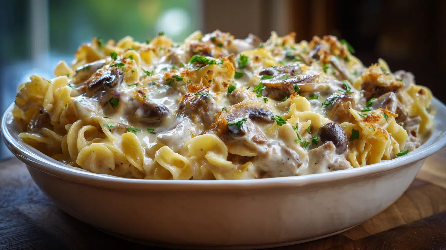 Tuna Casserole with Cream of Mushroom Soup