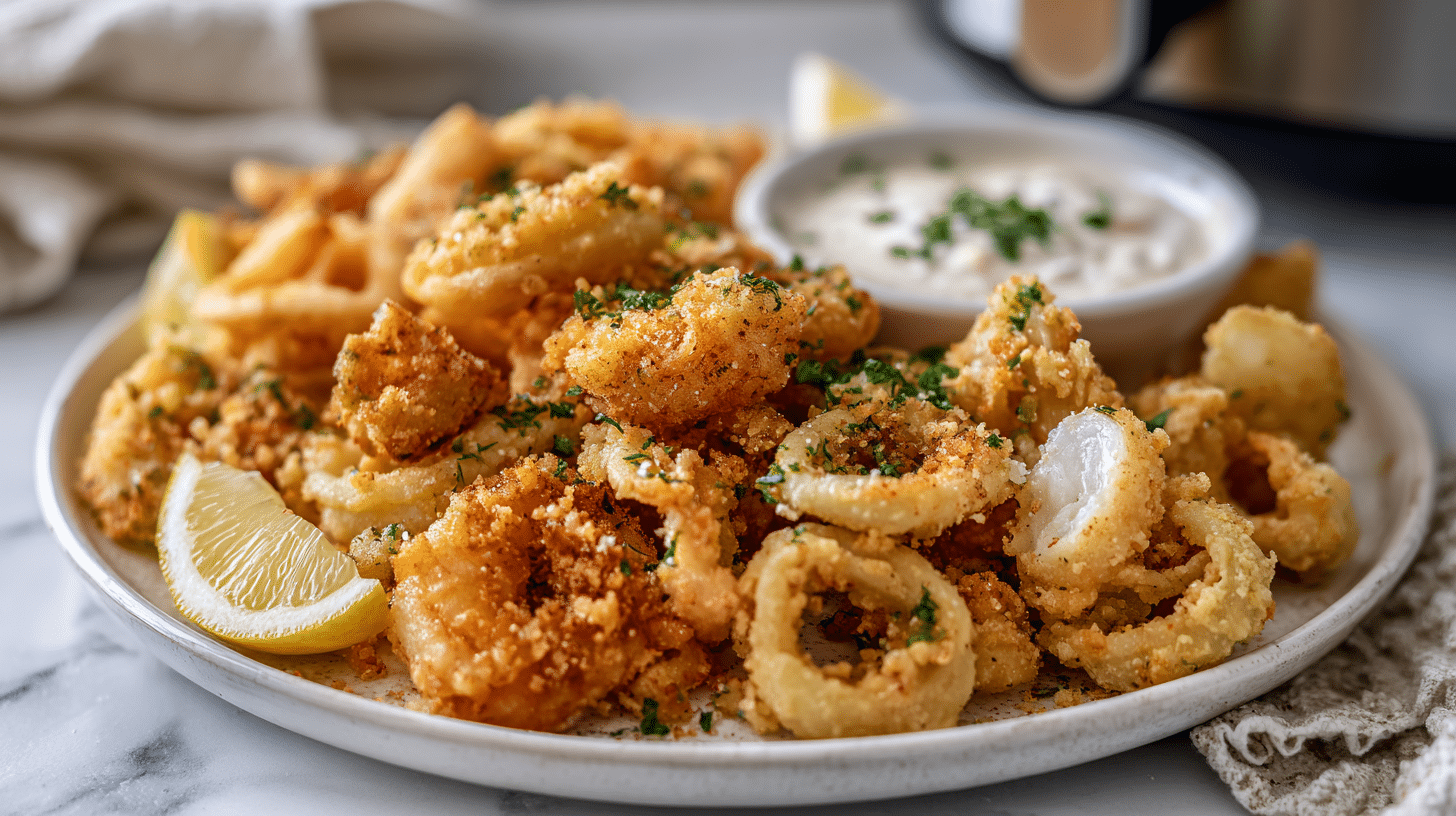 air fryer frozen seafood medley