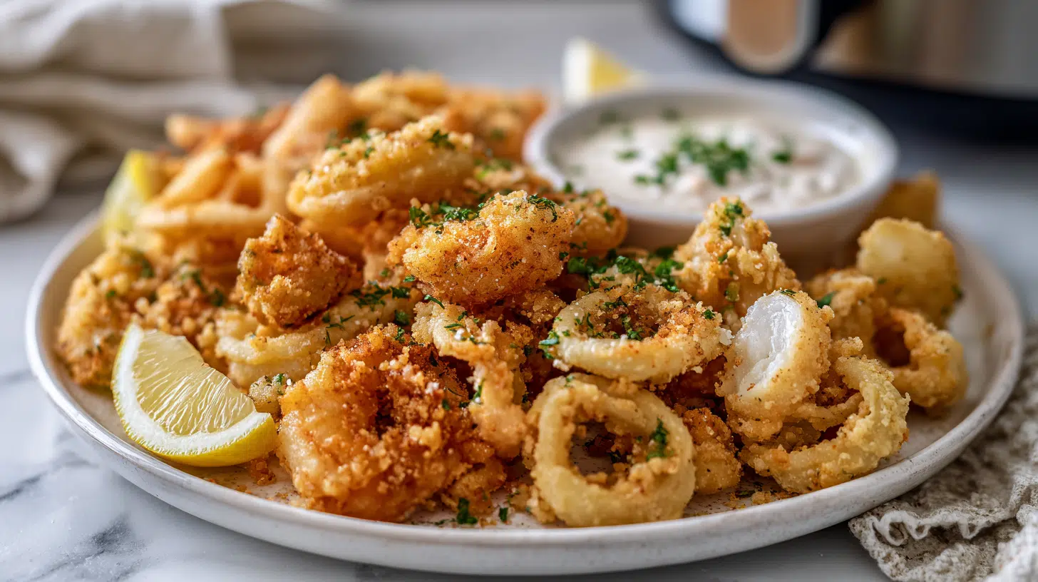air fryer frozen seafood medley