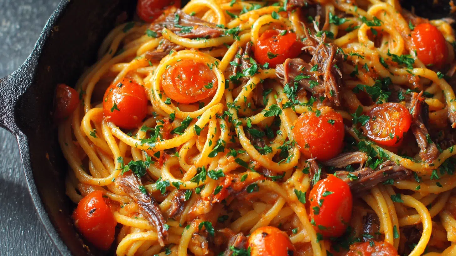 anchovy tomato pasta pantry style