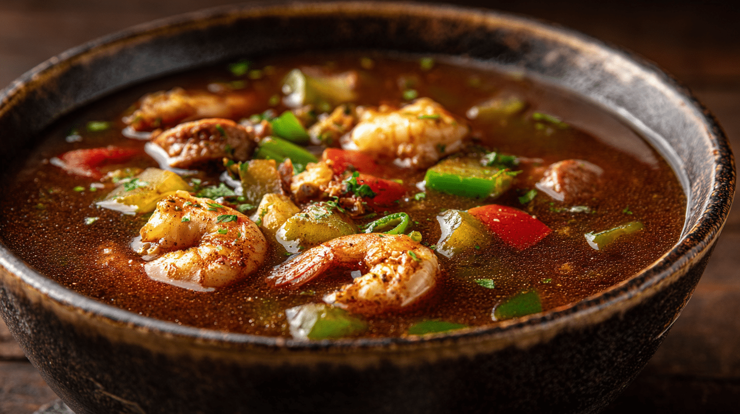 cajun style spicy seafood soup