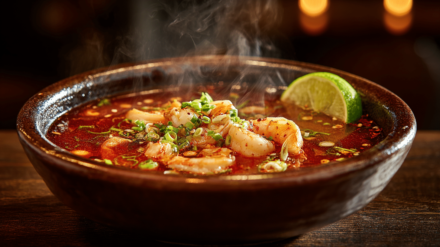 chili garlic seafood soup