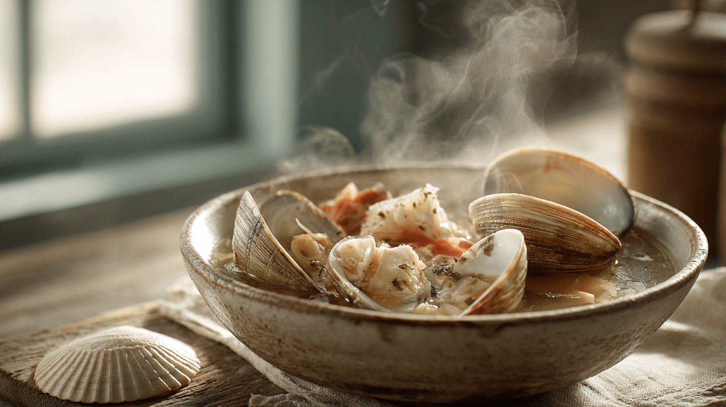 crab and clam mixed seafood soup