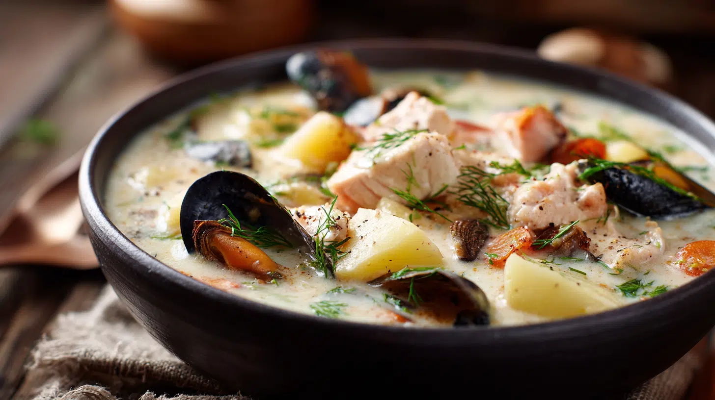 creamy potato seafood soup