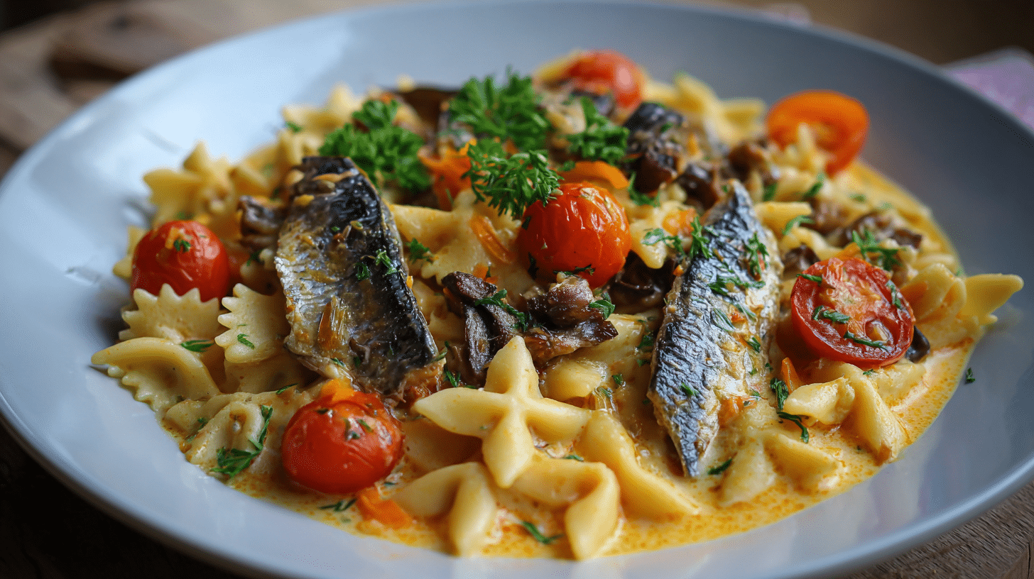 creamy sardine pasta without cream