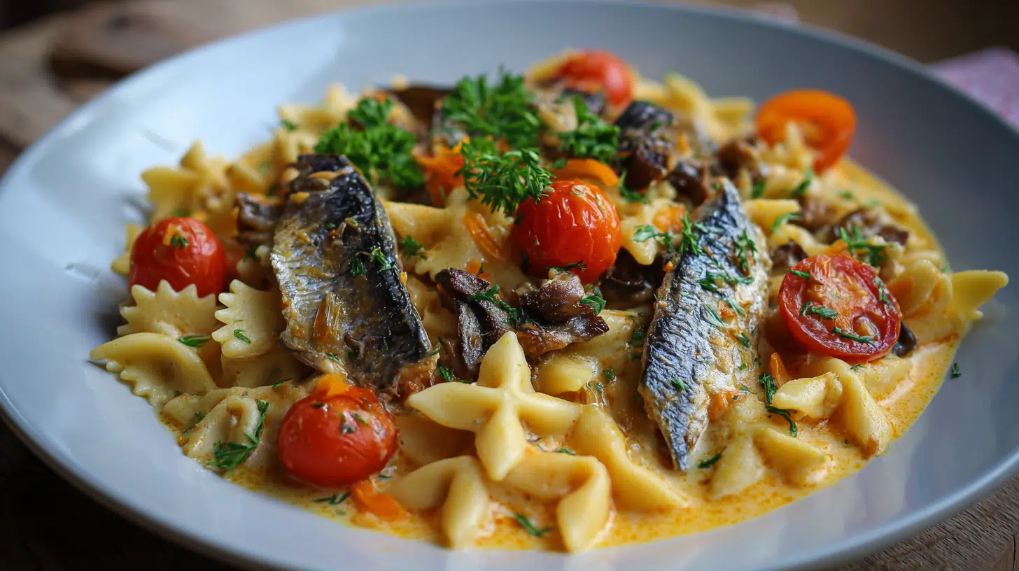 creamy sardine pasta without cream