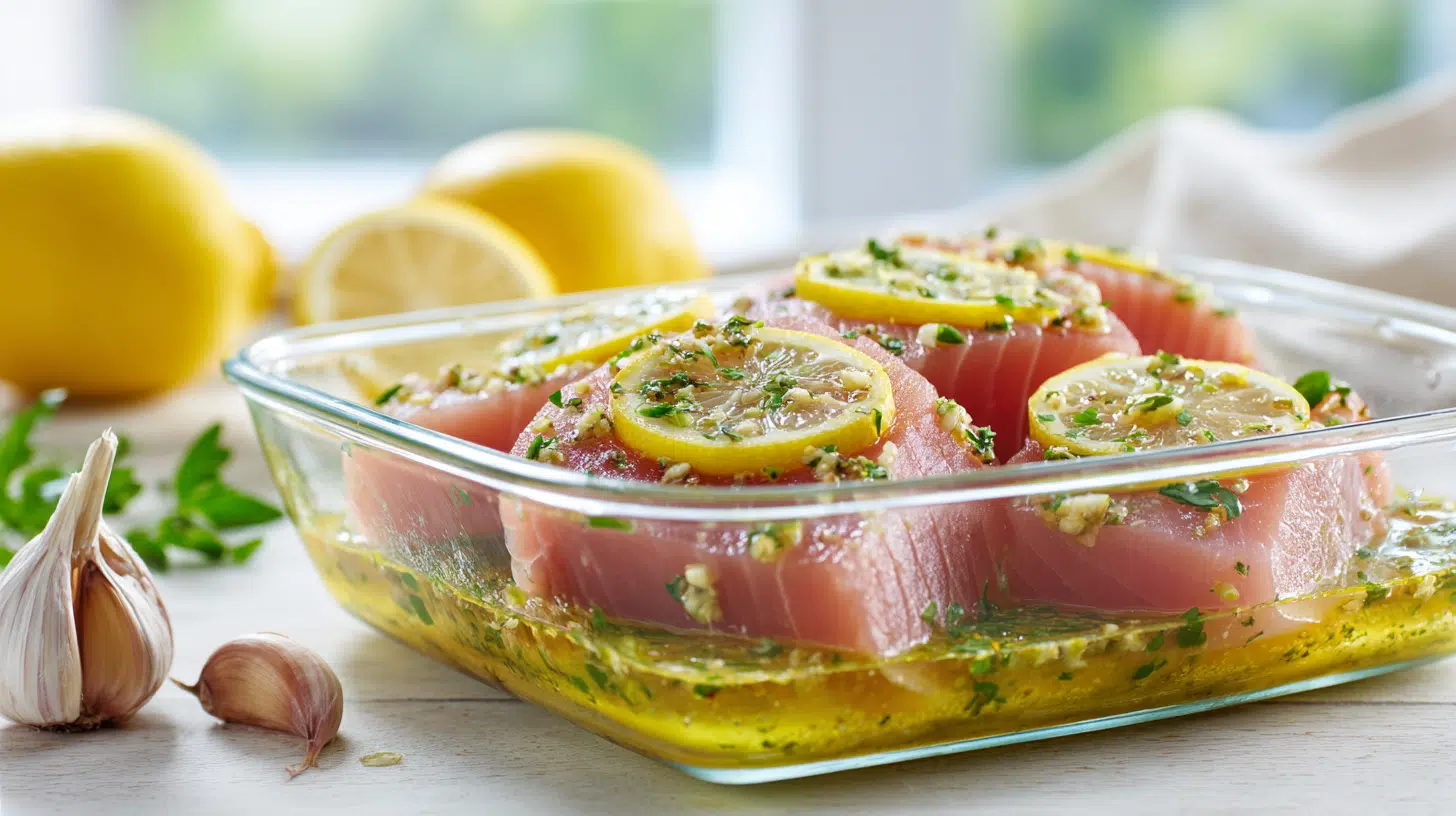 garlic and lemon tuna steak marinade