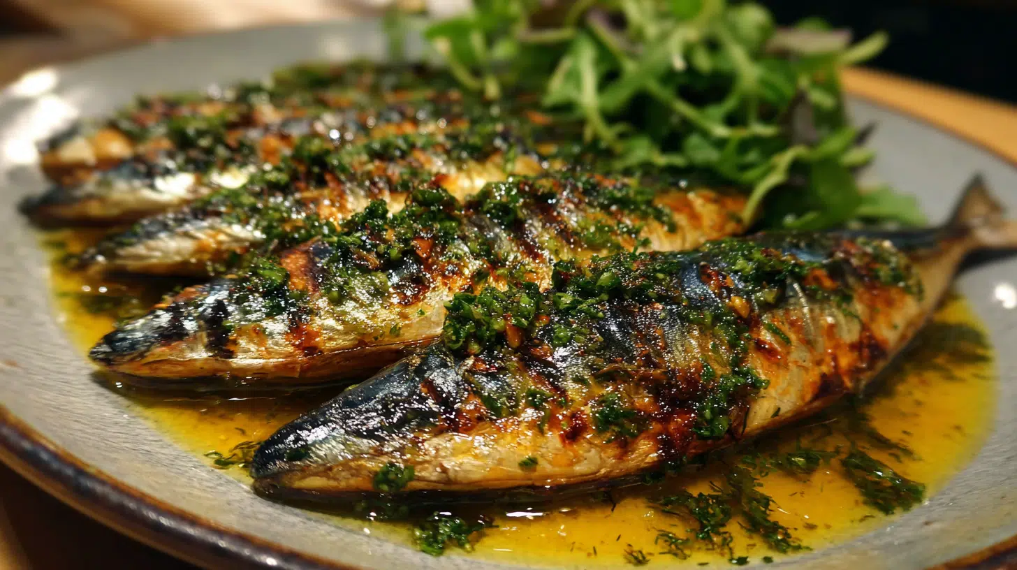 garlic butter mackerel fillets