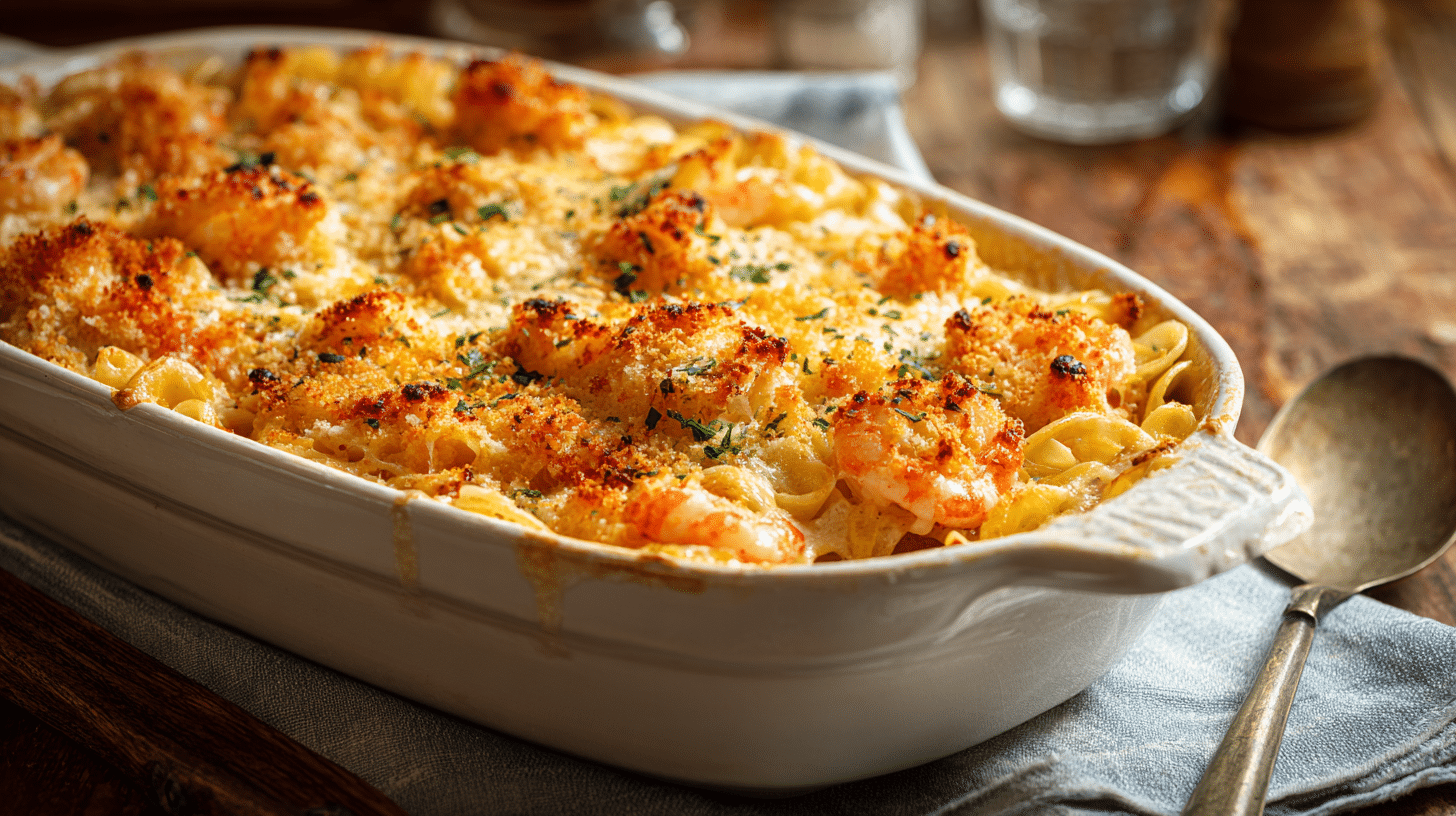 mixed seafood pasta bake