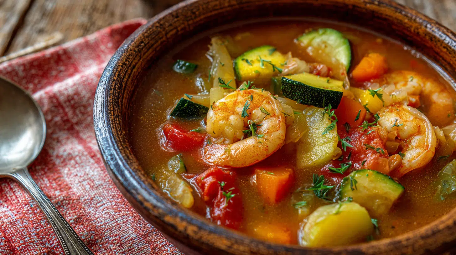 mixed seafood vegetable soup