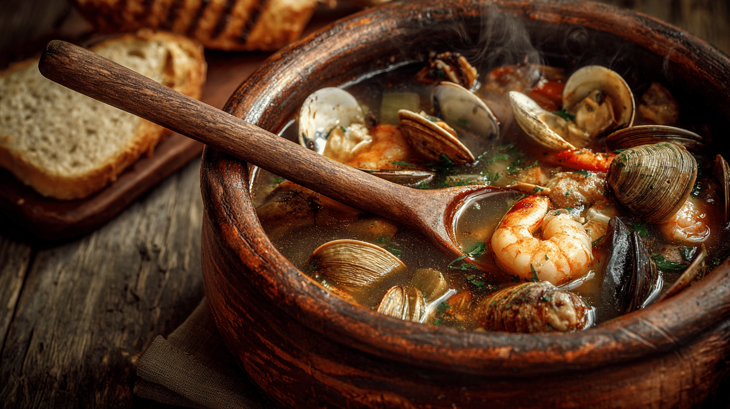one pot mixed seafood soup