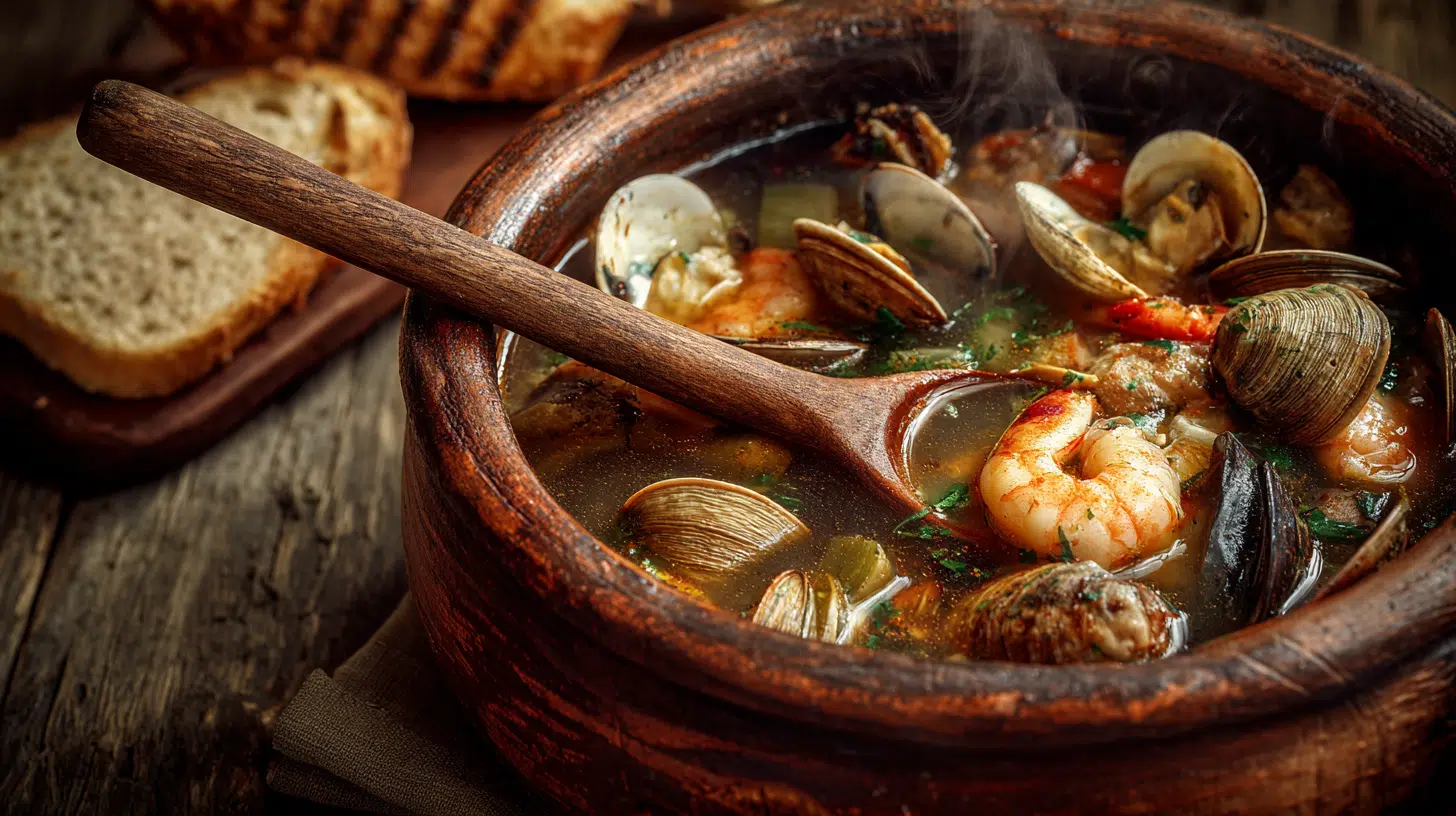 one pot mixed seafood soup