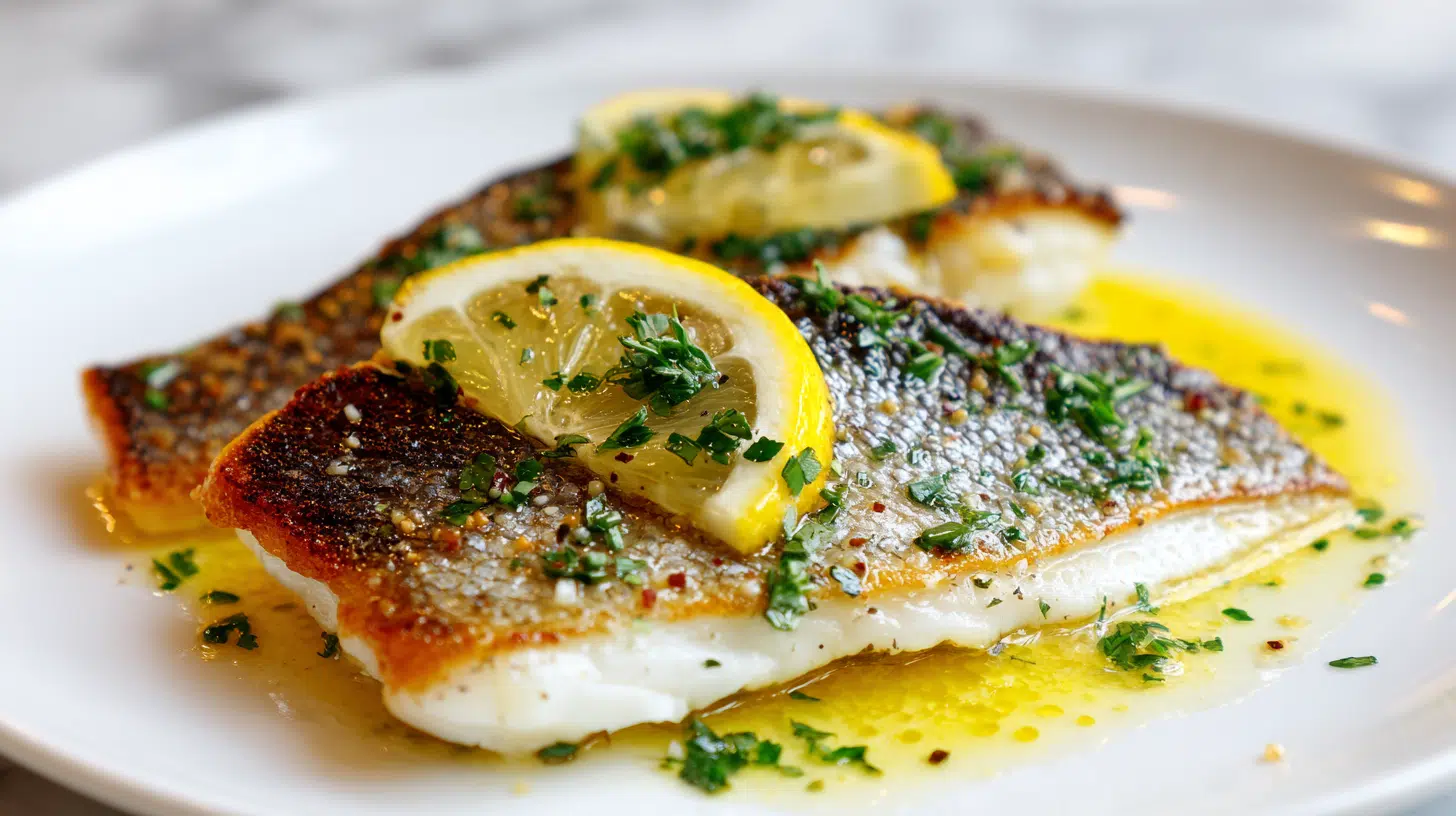 pan seared sea bass