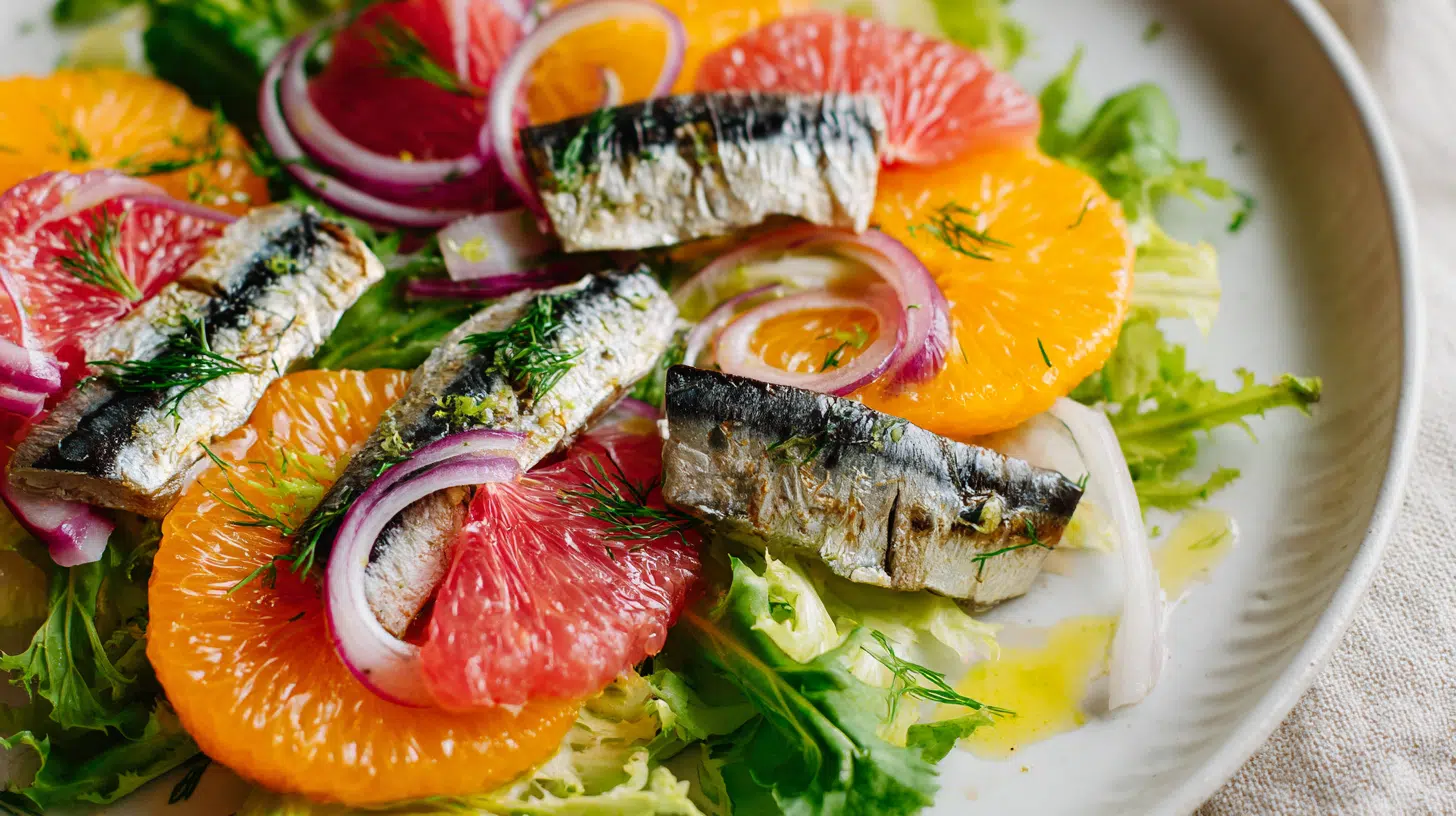 sardines in a citrus salad