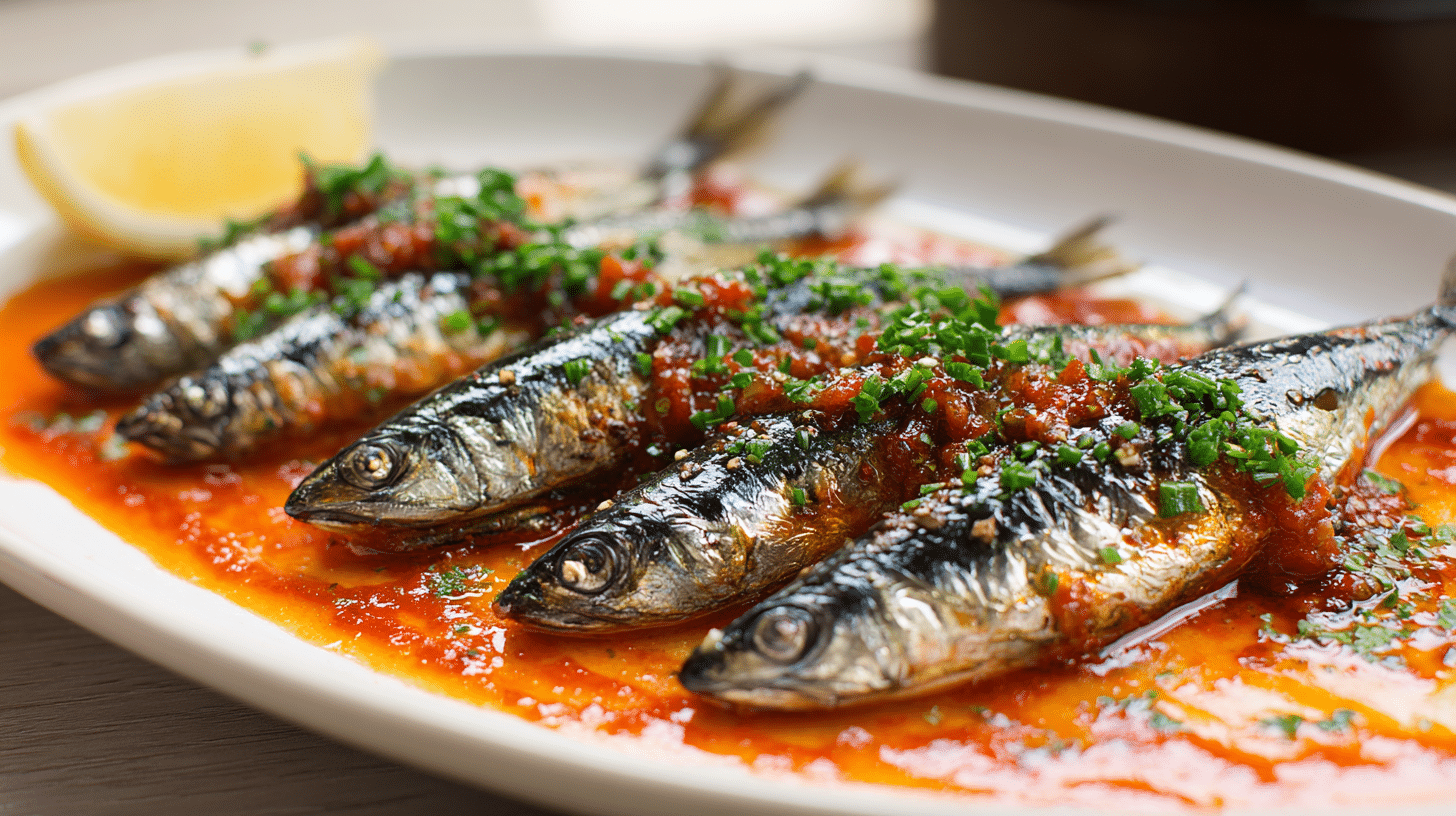 sardines with hot sauce